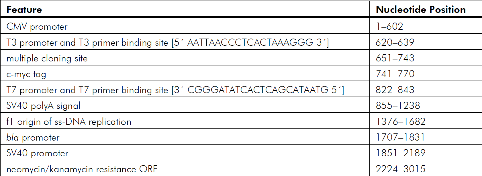 pCMV-Tag 5B 载体特征